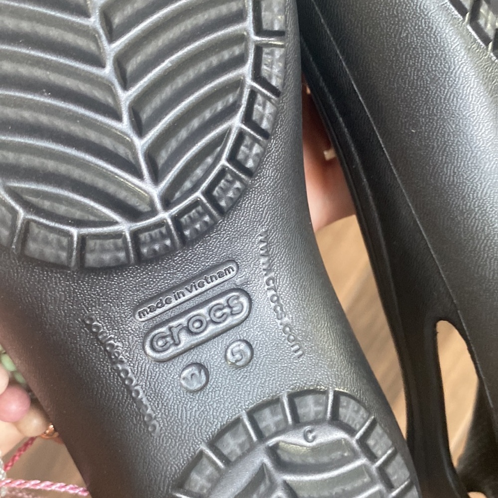 Crocs Kadee black slip-on flats womens 5 - Picture 5 of 9